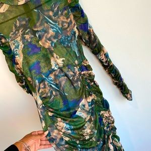 Short see through angelic pattern dress